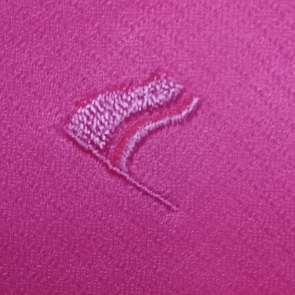 GOLF AMERICA Women's Pink and White Polo shirt  Size PM - Picture 4 of 5
